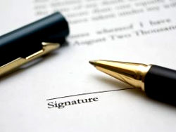 Franchise agreement signing