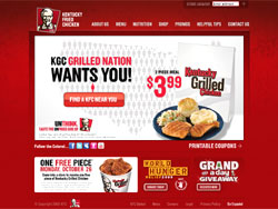 Kentucky Fried Chicken website