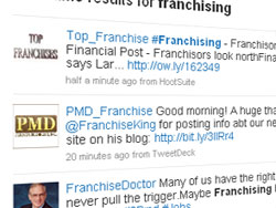 Franchising updates on Twitter